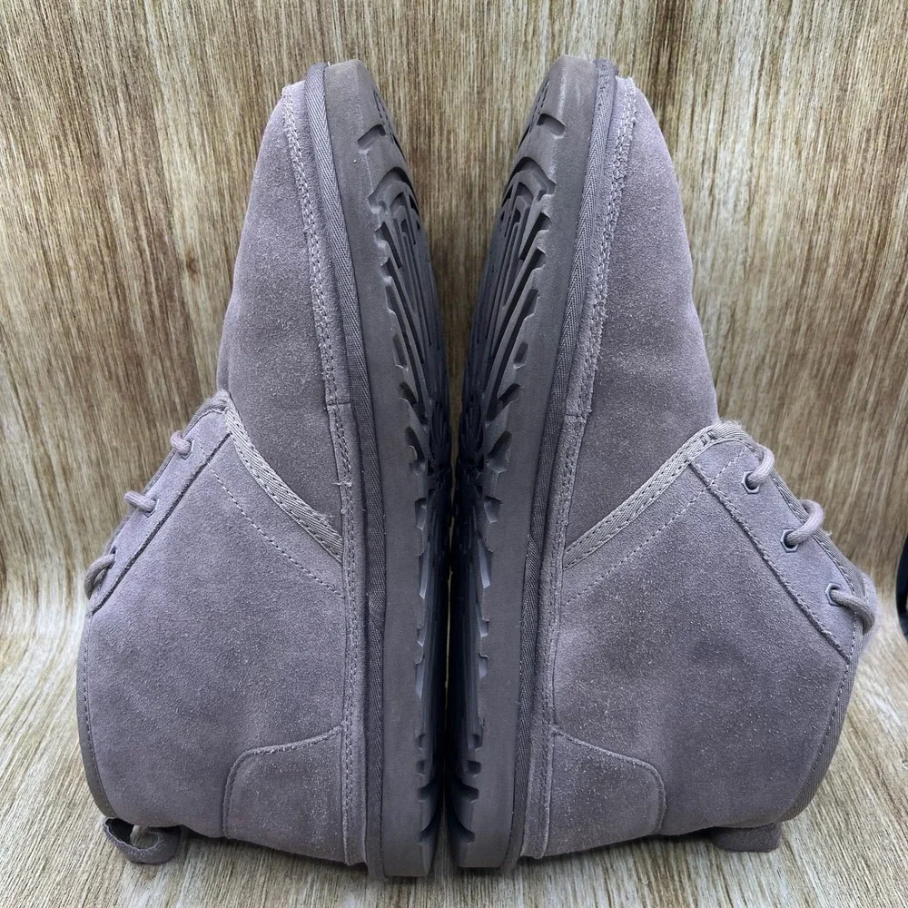 UGG Neumel Chukka Boots Men's Size 14 Grey Suede Sheepskin Lined Shoes 3236‎